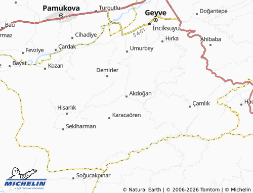 MICHELIN-Landkarte Akdoğan - ViaMichelin