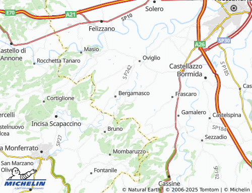 MICHELIN Carentino map - ViaMichelin