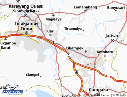 MICHELIN-Landkarte Tamelang - ViaMichelin