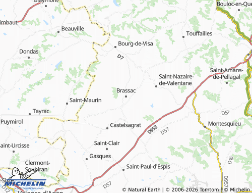 Mappa MICHELIN Brassac - ViaMichelin