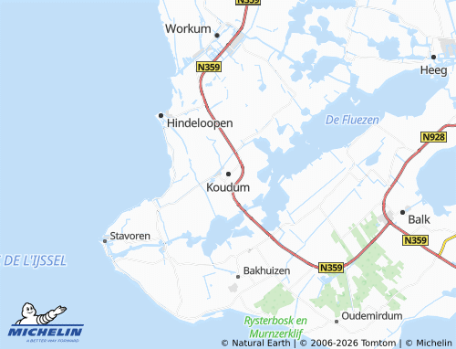 MICHELIN-Landkarte Koudum - ViaMichelin