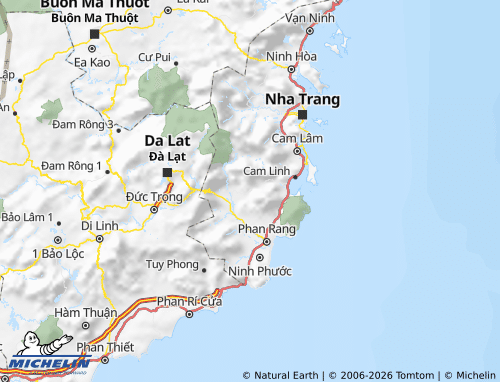 MICHELIN Bác Ái map - ViaMichelin