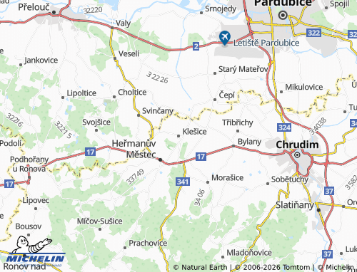 MICHELIN Klešice map - ViaMichelin