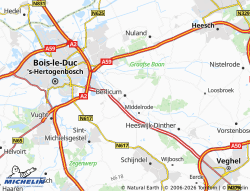 MICHELIN Berlicum map - ViaMichelin