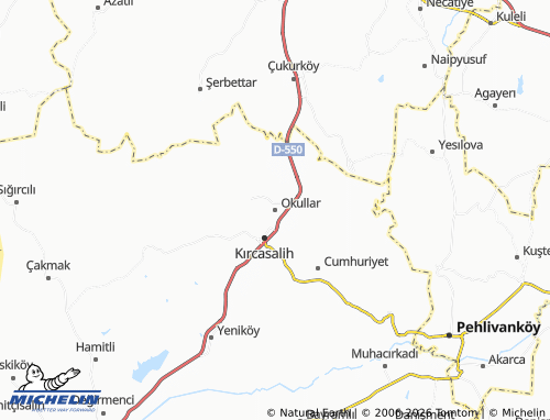 Mappa MICHELIN Okullar - ViaMichelin