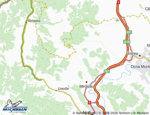 Mapa MICHELIN Cicău - ViaMichelin