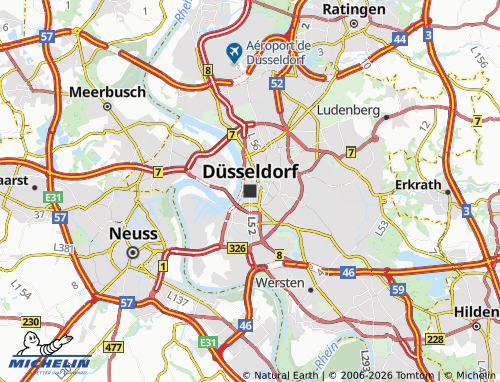 Mappa MICHELIN Düsseldorf - ViaMichelin