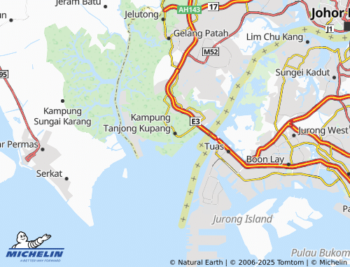 MICHELIN Kampung Tanjong Kupang map - ViaMichelin