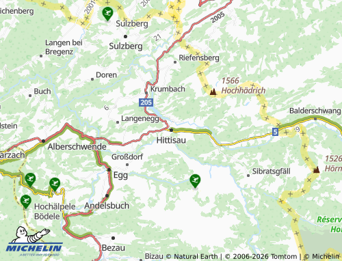 Mappa MICHELIN Hittisau - ViaMichelin