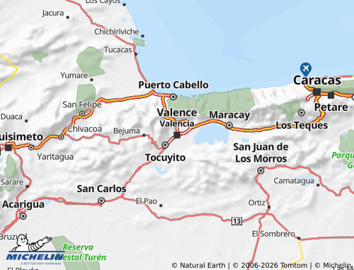 Mappa MICHELIN Carabobo - ViaMichelin