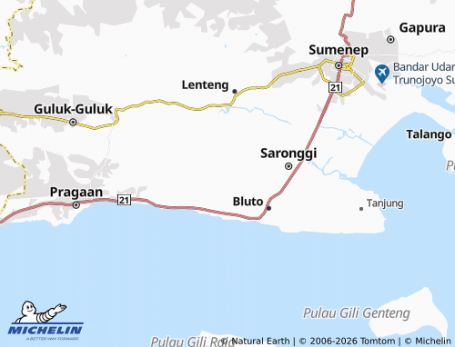Carte MICHELIN Sera Tengah - ViaMichelin