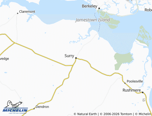 Carte MICHELIN Surry - ViaMichelin
