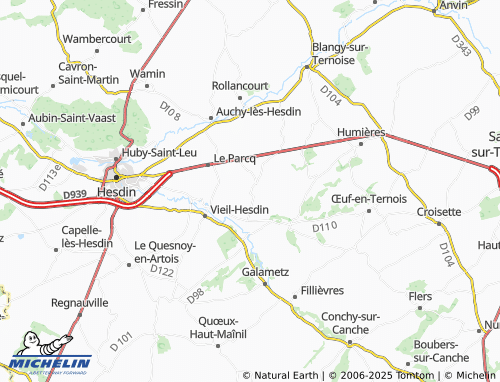 MICHELIN Fresnoy map - ViaMichelin