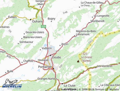 Mappa MICHELIN Arçon - ViaMichelin