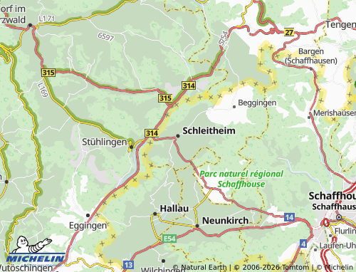 MICHELIN-Landkarte Schleitheim - ViaMichelin