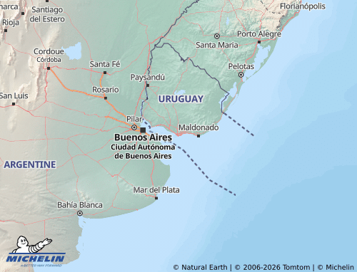Carte MICHELIN Uruguay - ViaMichelin