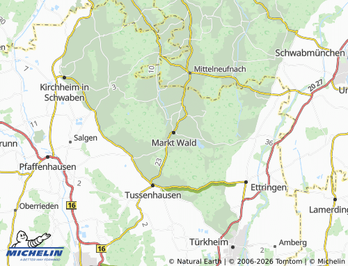 MICHELIN Markt Wald map - ViaMichelin