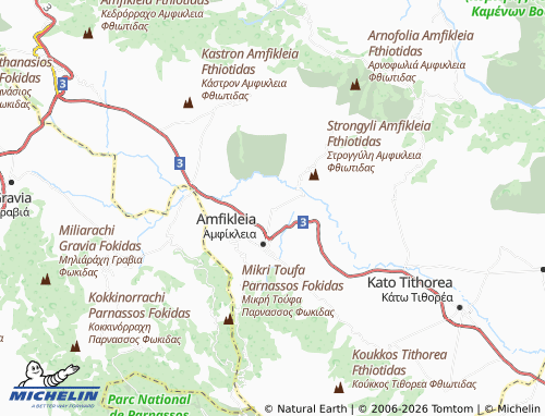 MICHELIN Stathmos Amfikleias map - ViaMichelin