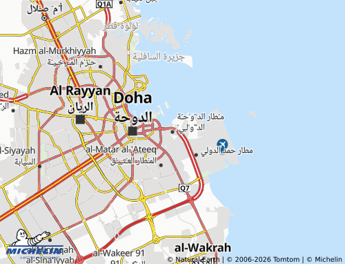 MICHELIN Doha International Airport map - ViaMichelin