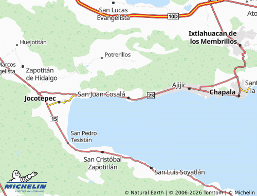 MICHELIN San Juan Cosalá map - ViaMichelin