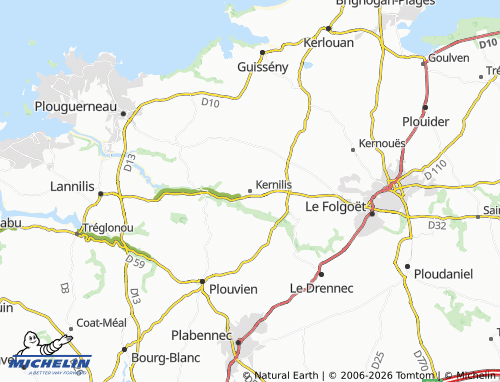 Mappa MICHELIN Kernilis - ViaMichelin