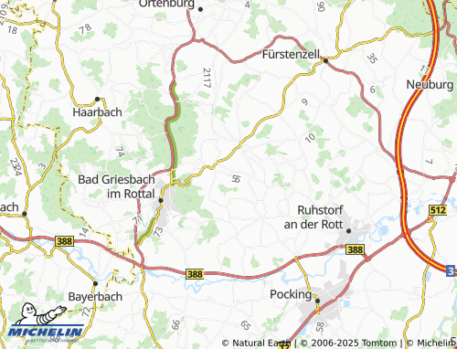 MICHELIN Niederreutern map - ViaMichelin