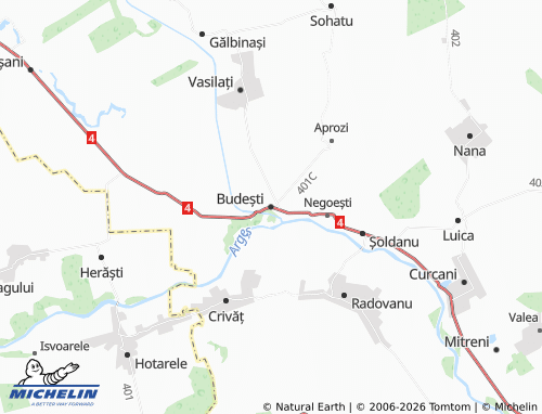Mapa MICHELIN Budești - ViaMichelin