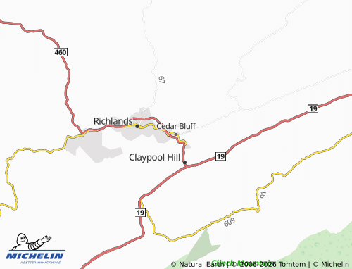 Mappa MICHELIN Cedar Bluff - ViaMichelin