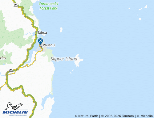 Mapa MICHELIN Slipper Island - ViaMichelin