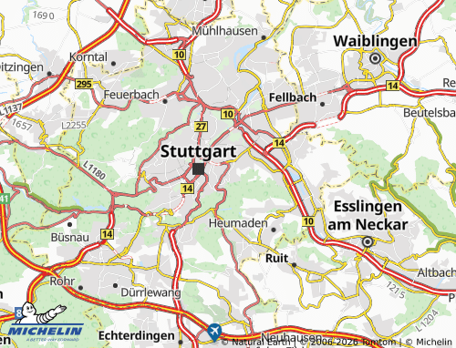 Mapa MICHELIN Stuttgart-Ost - ViaMichelin
