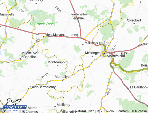 Carte MICHELIN La Celle-sous-Montmirail - ViaMichelin
