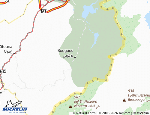 MICHELIN-Landkarte Buqous - ViaMichelin