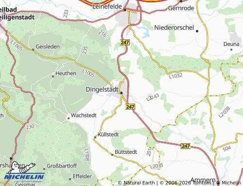 Mapa MICHELIN Dingelstädt - ViaMichelin