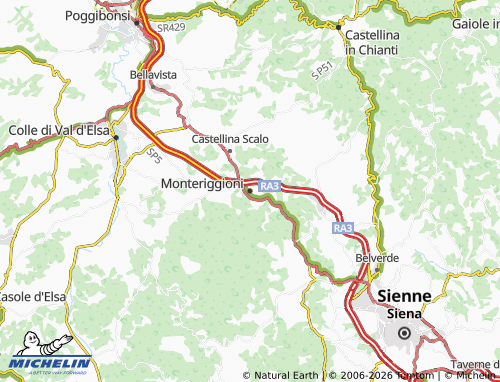 MICHELIN Monteriggioni map - ViaMichelin