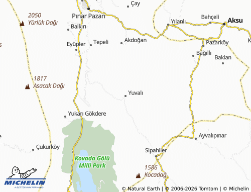 Mappa MICHELIN Yuvalı - ViaMichelin