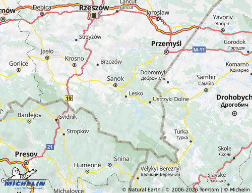 MICHELIN Leski map - ViaMichelin
