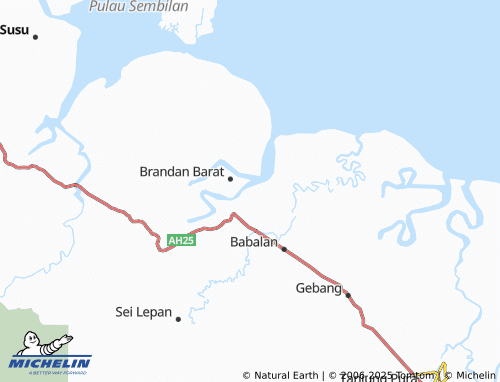 MICHELIN Sei Bilah map - ViaMichelin