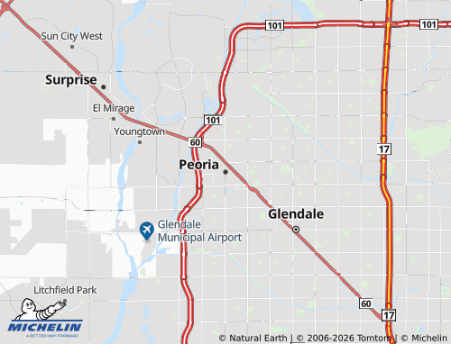 Carte MICHELIN Peoria - ViaMichelin