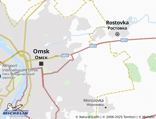 MICHELIN Omskiy sadovod SNT map - ViaMichelin