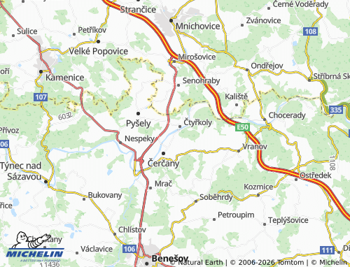 Mappa MICHELIN Lštění - ViaMichelin