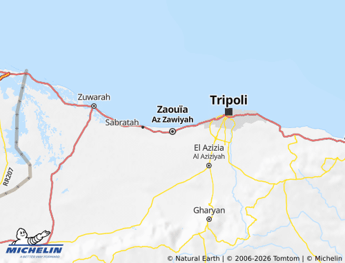 Carte MICHELIN Az Zawiyah - ViaMichelin