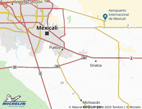 MICHELIN Fuentes de Puebla, Rincones de Puebla Segunda Sección map - ViaMichelin