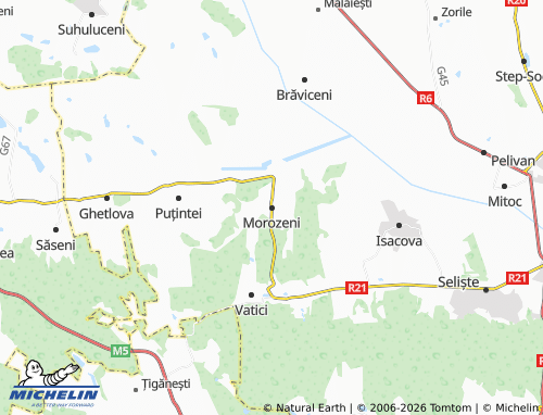 Mapa MICHELIN Morozeni - ViaMichelin