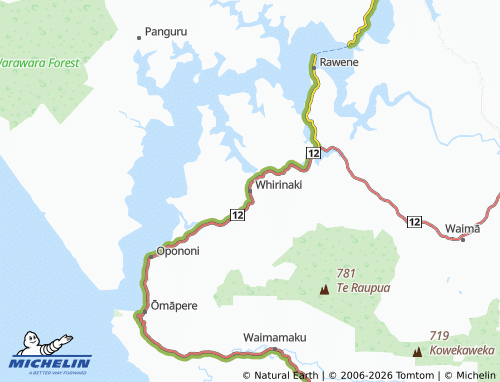 Mapa MICHELIN Whirinaki - ViaMichelin