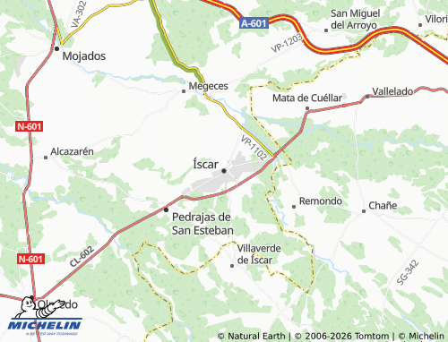 MICHELIN Íscar map - ViaMichelin