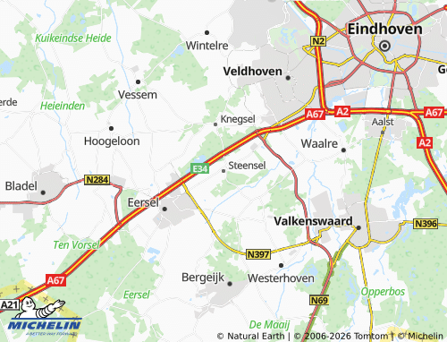 MICHELIN Steensel map - ViaMichelin