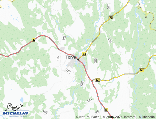 Mappa MICHELIN Tõrva vald - ViaMichelin