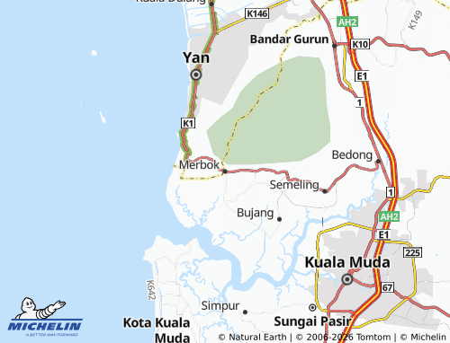 Mappa MICHELIN Merbok - ViaMichelin