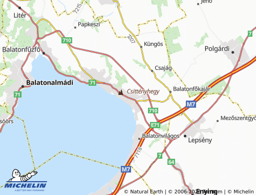MICHELIN Balatonakarattya map - ViaMichelin