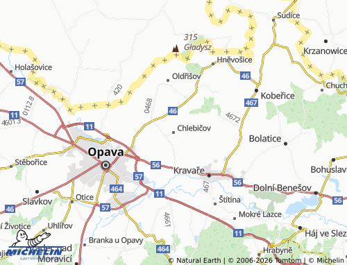 Mappa MICHELIN Chlebičov - ViaMichelin